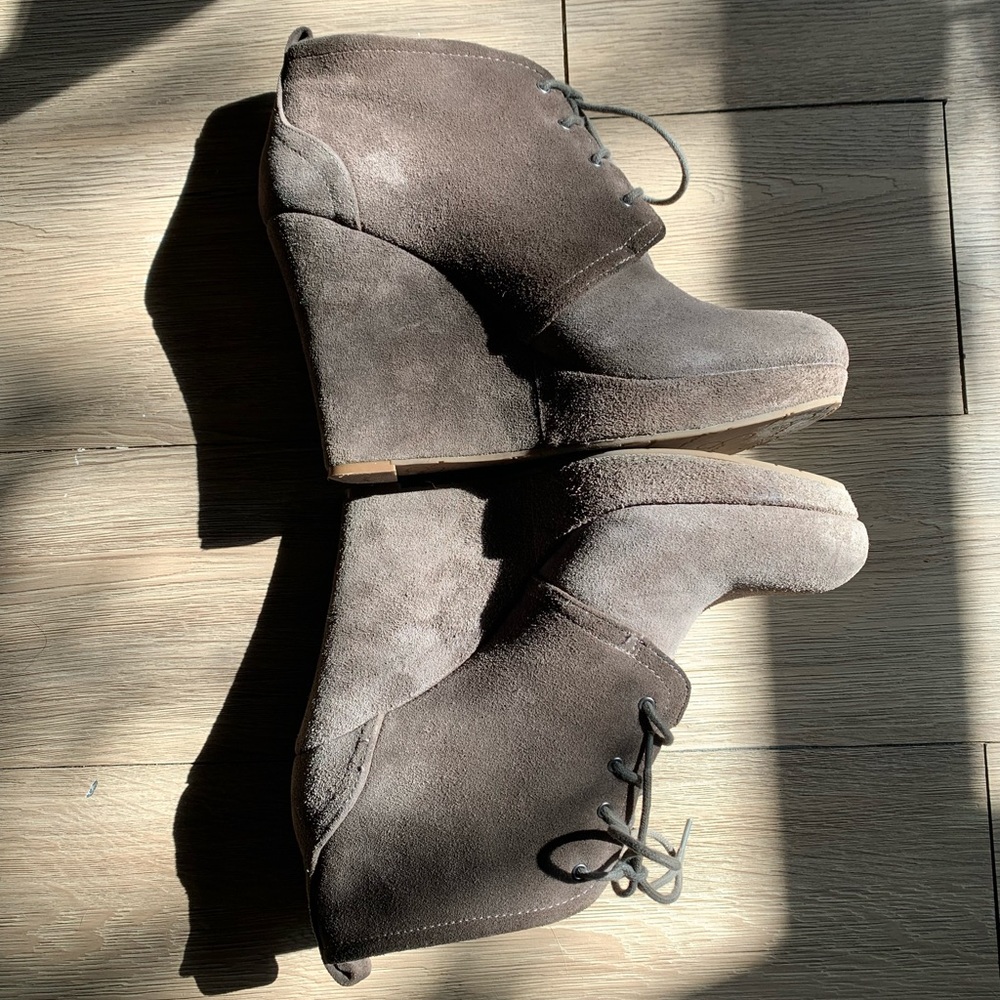 Jessica Simpson tall platform wedge ankle boot